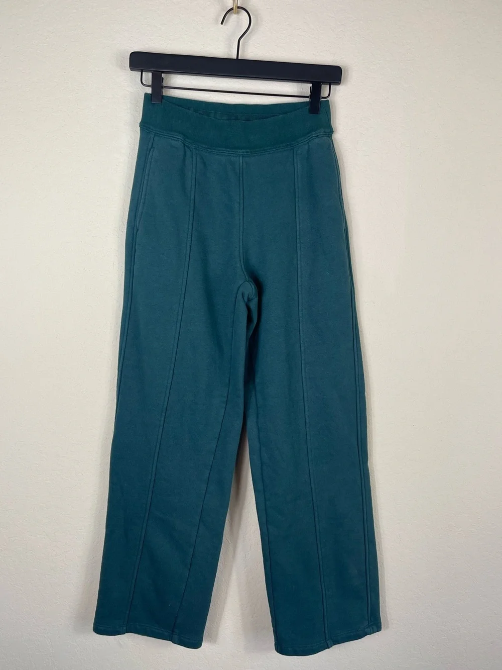 Alo Yoga High-Waist Free Time Straight Heavyweight Sweatpant Midnight Green S